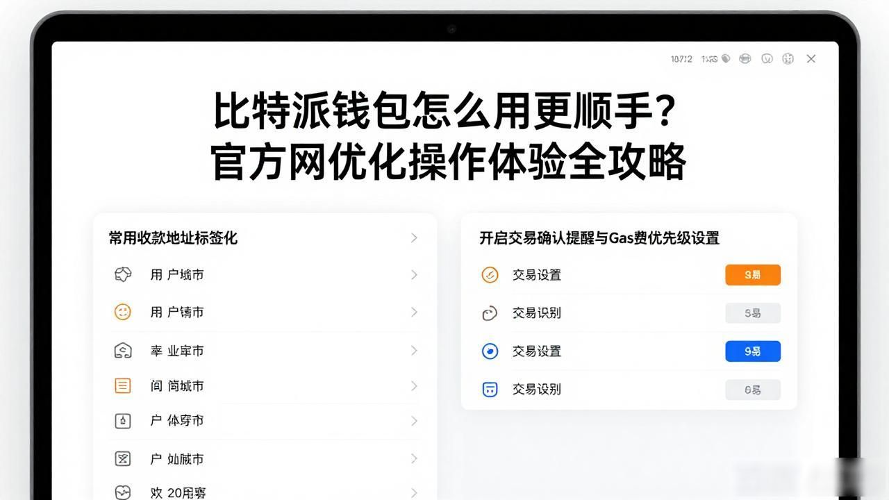比特派钱包使用技巧_比特派钱包官网操作优化_如何在比特派钱包官方网中优化操作体验