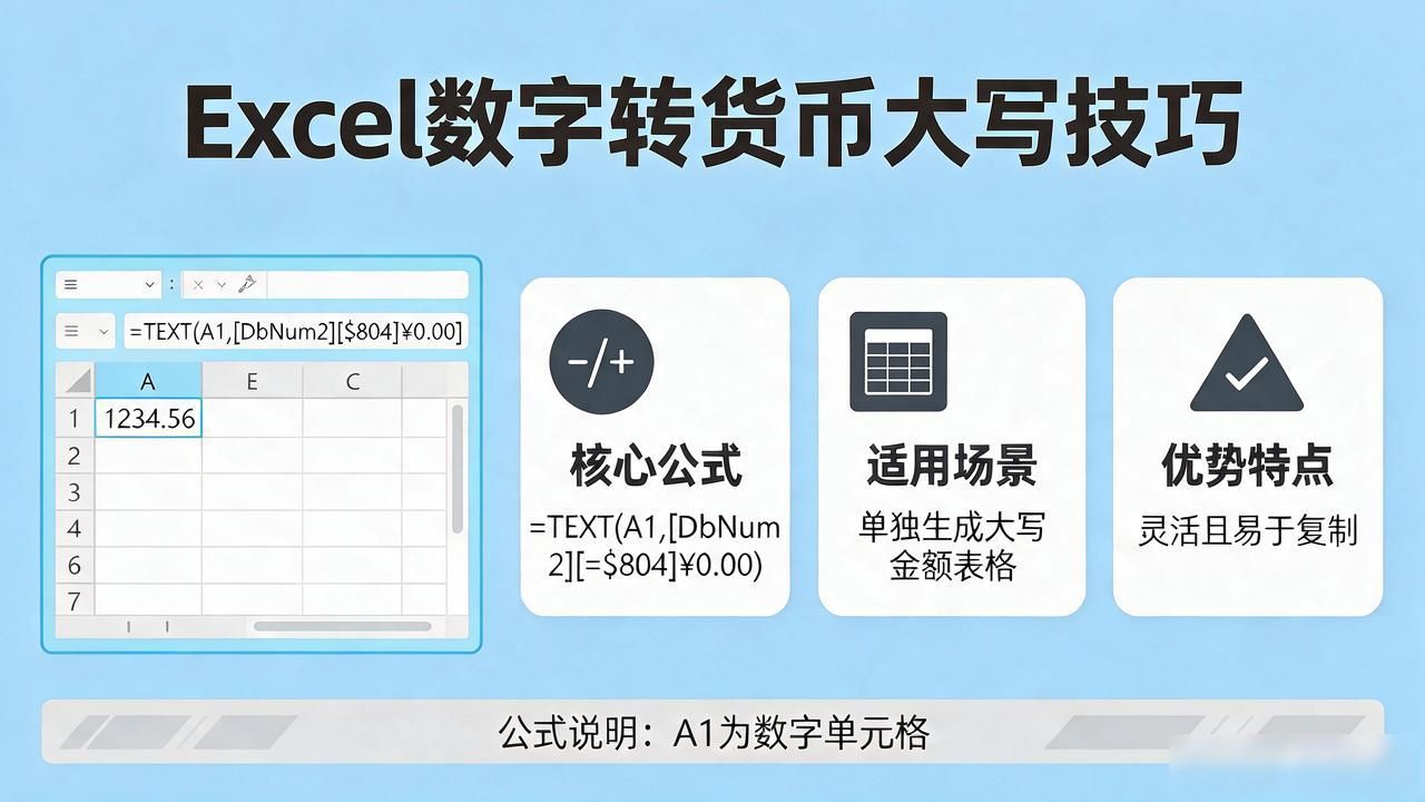 Excel自定义格式转换中文大写金额_excel数字成货币大写转换_TEXT函数生成中文大写金额
