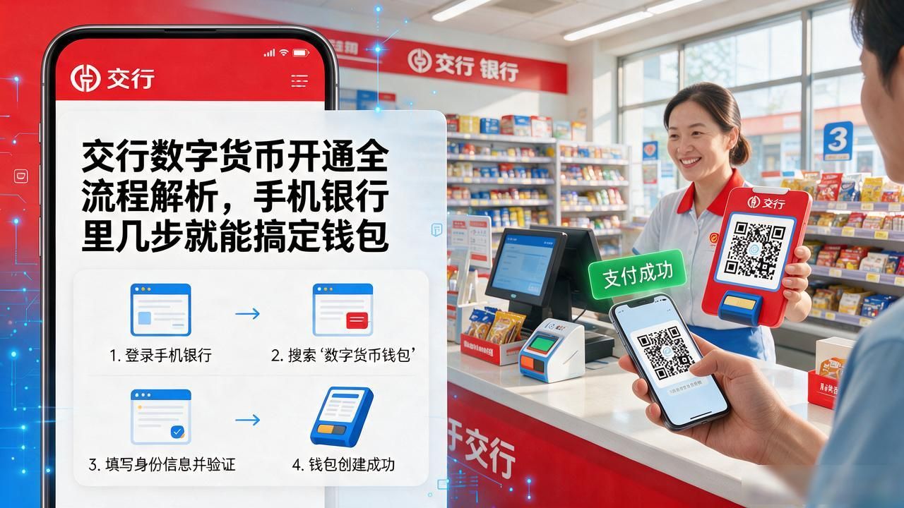 交行数字货币开通_交行手机银行数字人民币使用体验_交行数字货币钱包开通流程