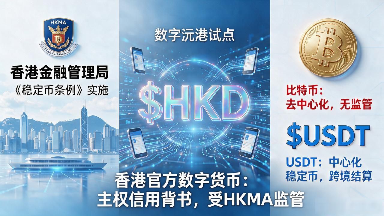 香港官方数字货币_香港稳定币条例2025落地_数字港元与比特币的区别