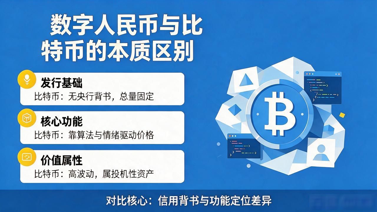 数字人民币和比特币的区别_数字人民币能不能升值_央行数字货币会升值么