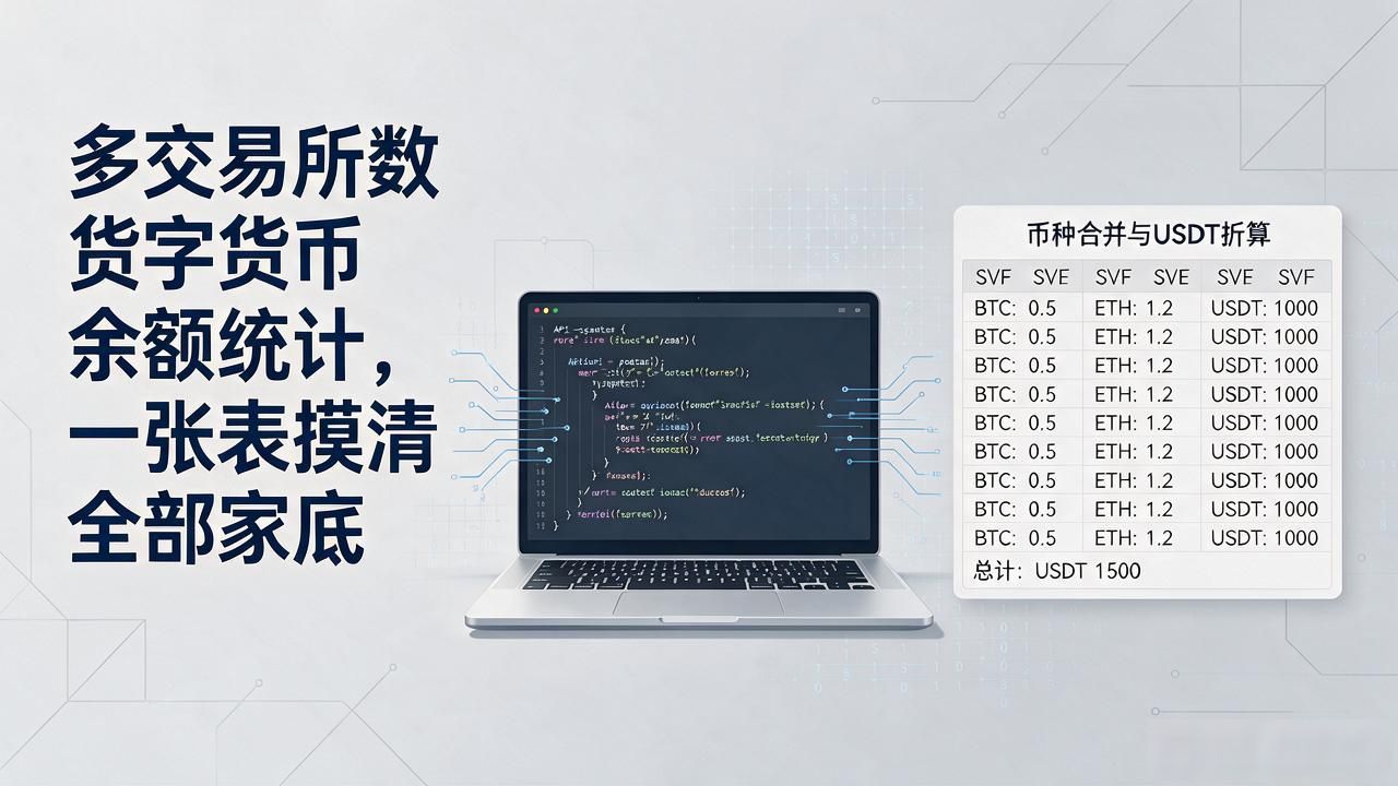 数字货币余额统计_数字货币多交易所余额自动统计脚本_加密货币持仓加权平均成本计算