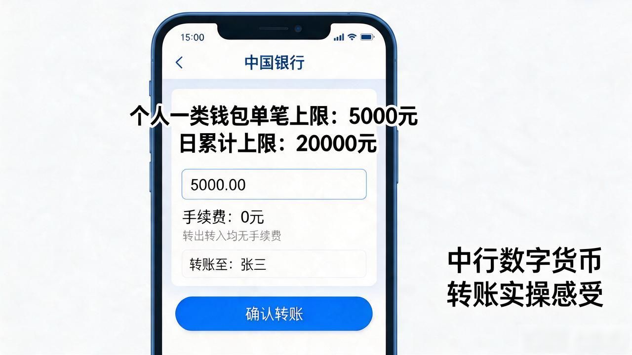 中行数字货币转账使用体验_中行数字货币可以转账_中行数字钱包转账限额