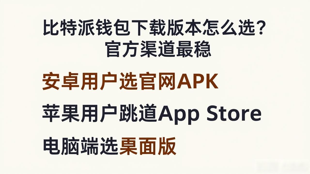 比特派钱包不同设备版本选择_如何选择合适的比特派钱包官方下载版本？_比特派钱包官网下载