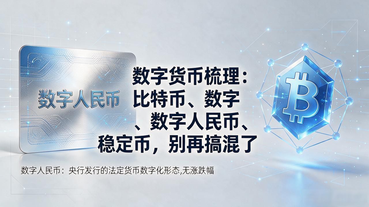 数字货币梳理_比特币与数字人民币的区别_稳定币USDT USDC应用场景