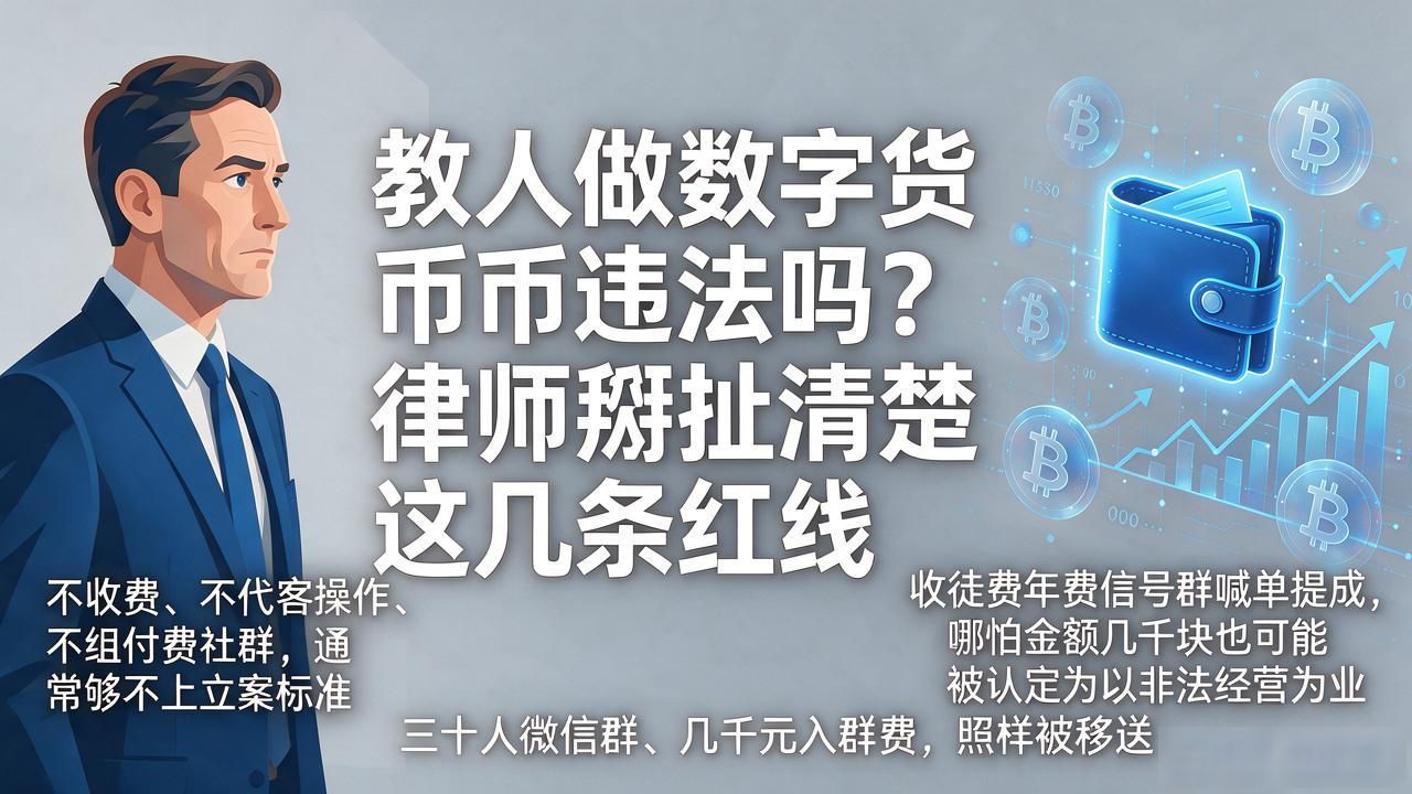 教人做数字货币违法吗_以导师名义收费带单法律风险_拉朋友学数字货币交易是否违法